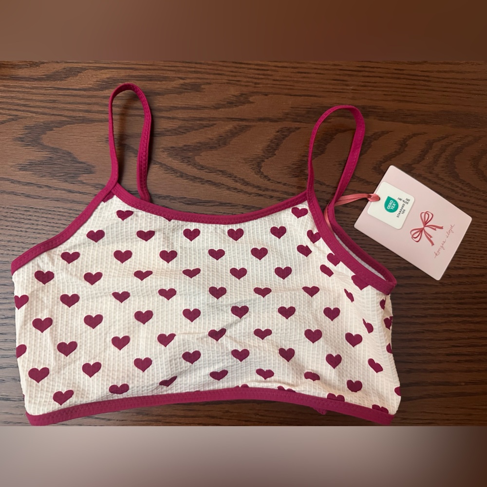 2025 🆕 Konges Slojd Bowie heart swim bikini, Top Only, 5-6Y/111-116cm